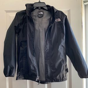 🌑North Face Rain Coat youth large/petite small